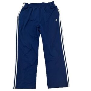 adidas Blue Track Pants with White Stripes